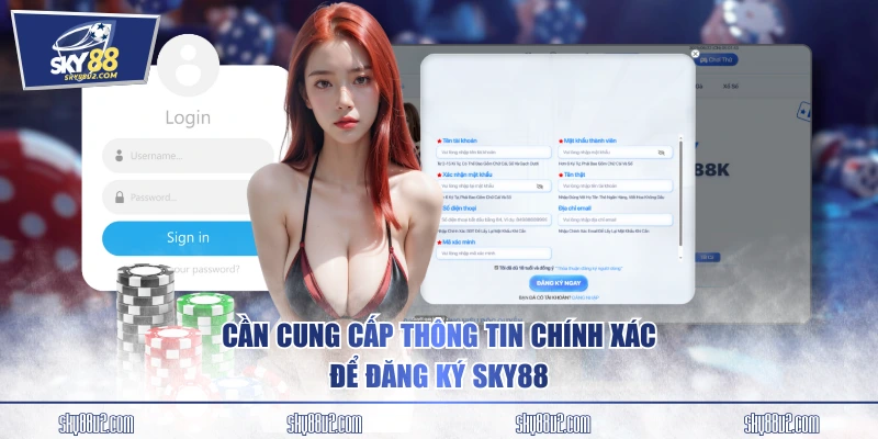 Cần cung cấp thông tin chính xác để đăng ký SKY88